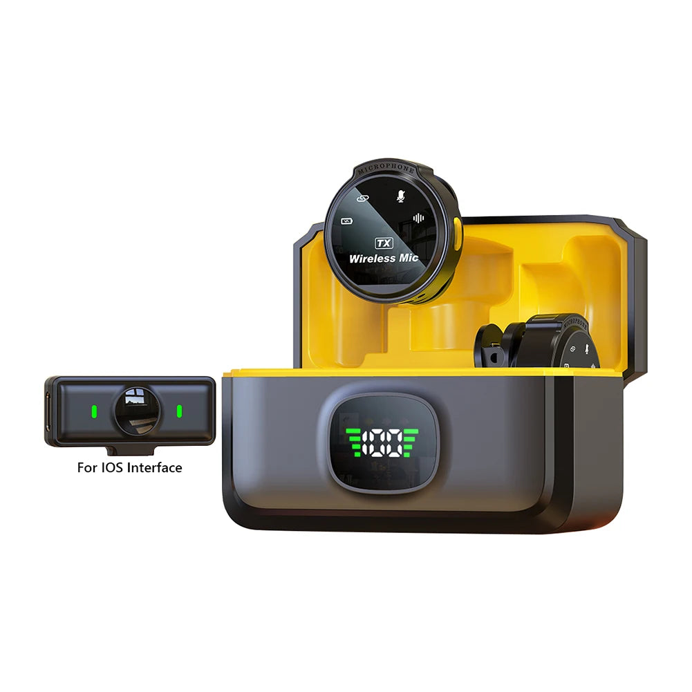 Wireless Lavalier Lapel Microphone USB-C /for iOS Interface Lapel Mic Noise Cancelling for Android Type-c Smartphone iPhone iPad