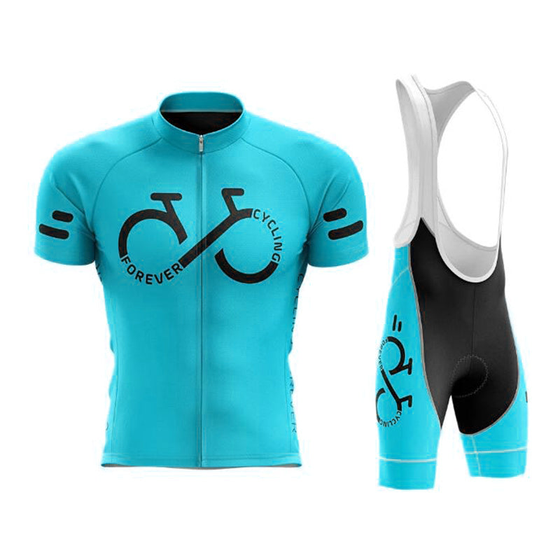 Short-sleeved Bib Cycling Clothes Suit Bicycle Men And Women Moisture Wicking Outdoor Clothes