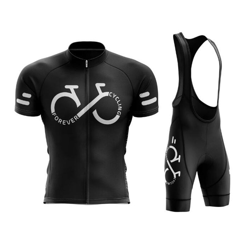 Short-sleeved Bib Cycling Clothes Suit Bicycle Men And Women Moisture Wicking Outdoor Clothes