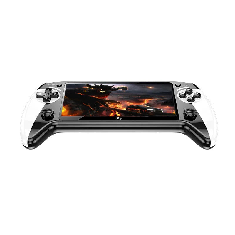 Consola de juegos portátil X9, pantalla HD de 5,5 pulgadas, múltiples idiomas, vídeo retro GBA Arcade, 8 simuladores con 360 °   joysti antideslizante