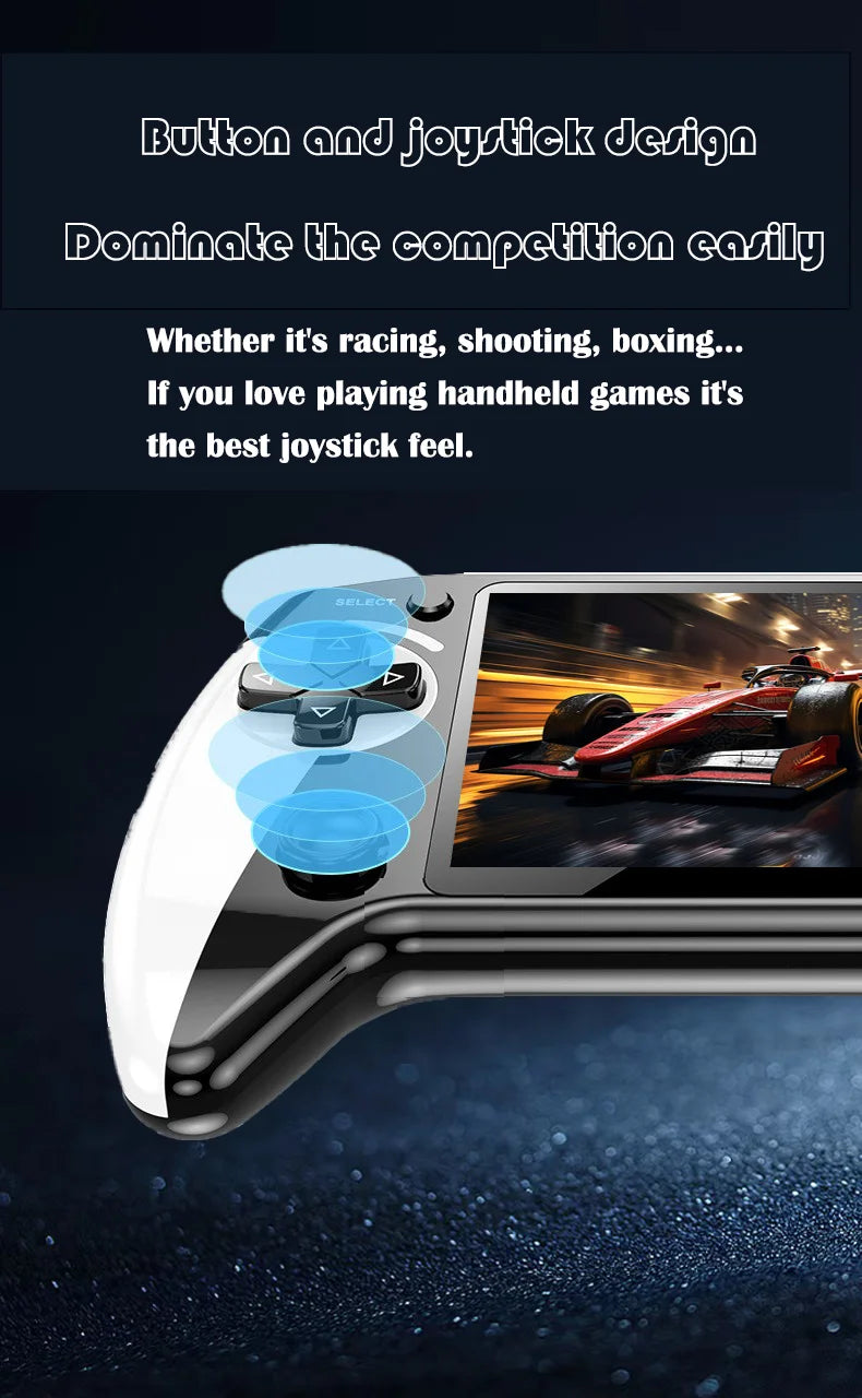 Consola de juegos portátil X9, pantalla HD de 5,5 pulgadas, múltiples idiomas, vídeo retro GBA Arcade, 8 simuladores con 360 °   joysti antideslizante