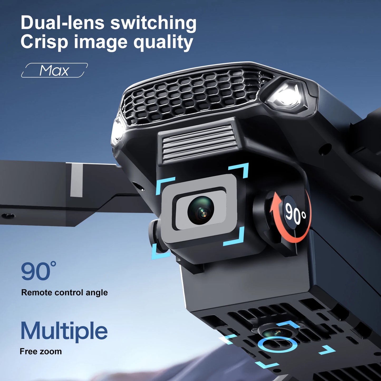 Dron aéreo E99 PRO con Control de pantalla, Avión de Control remoto con cámara Dual de alta definición, cuadricóptero plegable, regalo para niños