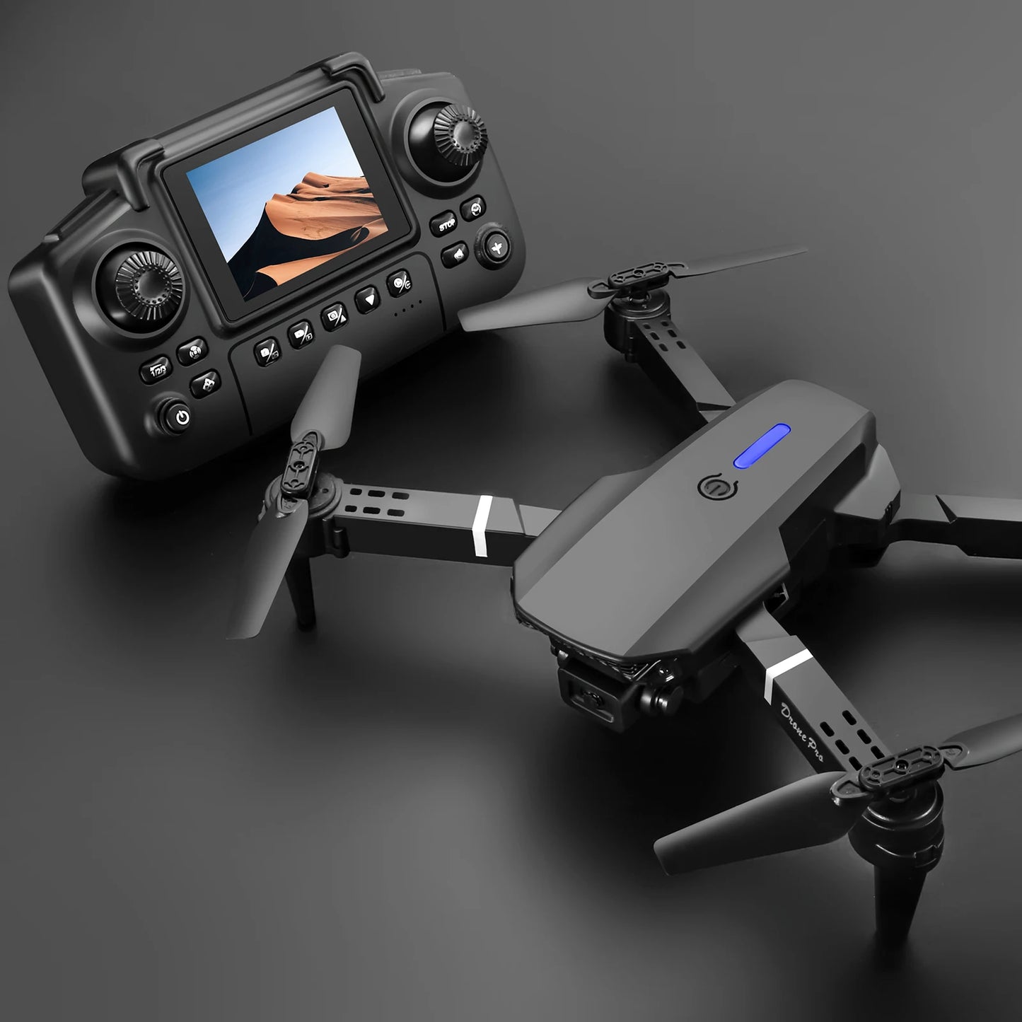 Dron aéreo E99 PRO con Control de pantalla, Avión de Control remoto con cámara Dual de alta definición, cuadricóptero plegable, regalo para niños