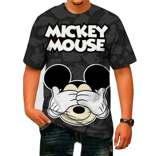 Mickey Mouse Men's T Shirt Disney Cartoon TShirts Male Summer Short Sleeve Couple T-shirt Cute Funny Tops Tee