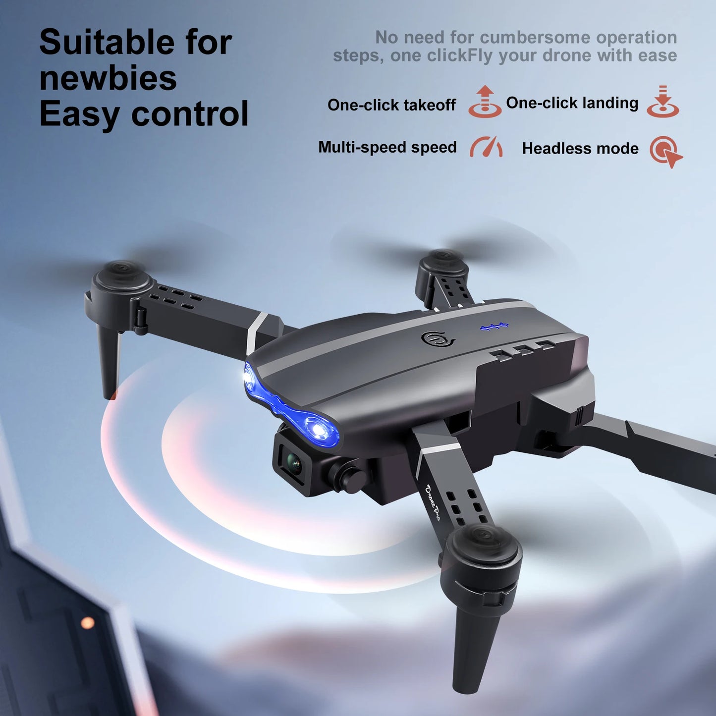 Dron aéreo E99 PRO con Control de pantalla, Avión de Control remoto con cámara Dual de alta definición, cuadricóptero plegable, regalo para niños