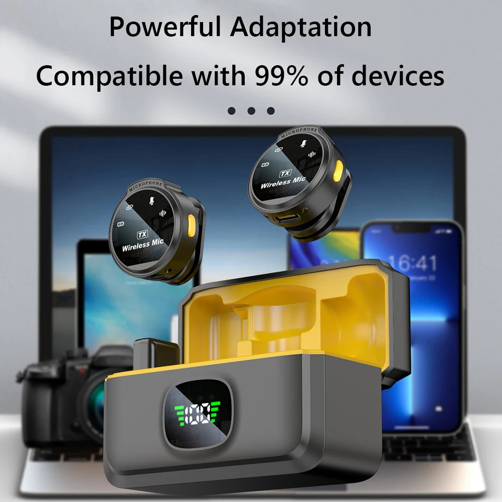 Wireless Lavalier Lapel Microphone USB-C /for iOS Interface Lapel Mic Noise Cancelling for Android Type-c Smartphone iPhone iPad