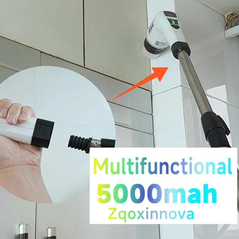 Depurador giratorio inalámbrico para el hogar, utensilios de cocina, cepillos para el cabello, escoba de baño, fregonas, cepillo de limpieza eléctrico multiusos