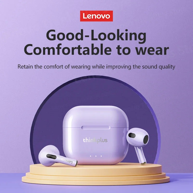 Choice Lenovo LP40 Plus Wireless Bluetooth V5.3 Headset Stereo Noise Reduction Headphones Gaming Sports Earphones With Mic