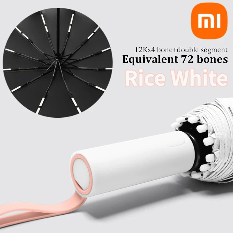 Xiaomi 72 Bone Fully Automatic Umbrella Sun UV Protection Rain Umbrella Folding Umbrella Windproof Strong for Men Women Outdoor