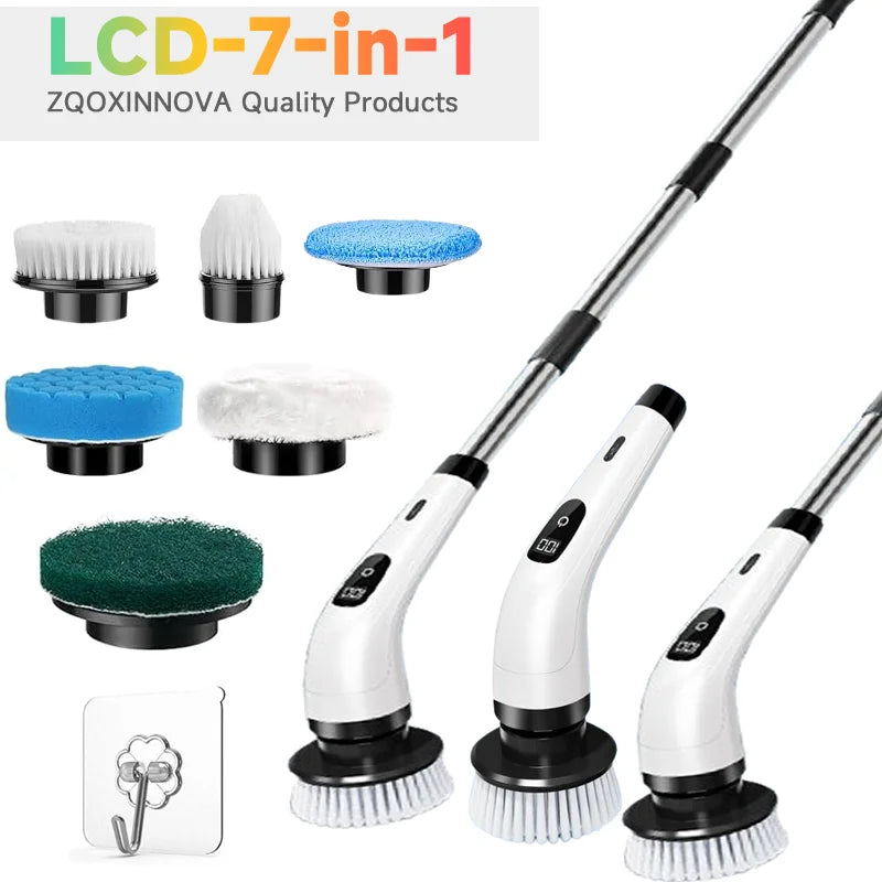 Depurador giratorio inalámbrico para el hogar, utensilios de cocina, cepillos para el cabello, escoba de baño, fregonas, cepillo de limpieza eléctrico multiusos