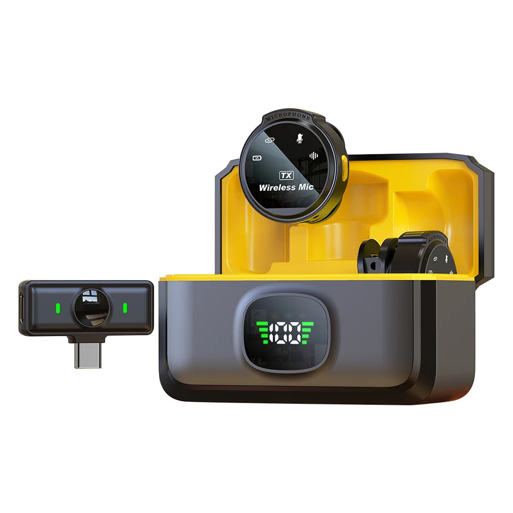 Wireless Lavalier Lapel Microphone USB-C /for iOS Interface Lapel Mic Noise Cancelling for Android Type-c Smartphone iPhone iPad