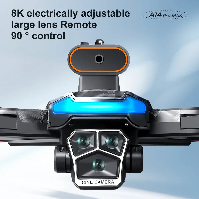Xiaomi A14 pro Max Drone 8k HD cámara Dual GPS flujo óptico sin escobillas evitación de obstáculos pantalla grande de 4,5 pulgadas Uav Rc 20000m nuevo