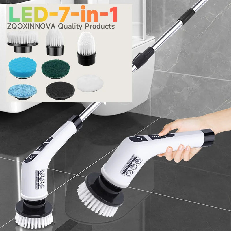 Depurador giratorio inalámbrico para el hogar, utensilios de cocina, cepillos para el cabello, escoba de baño, fregonas, cepillo de limpieza eléctrico multiusos